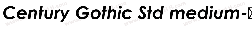 Century Gothic Std medium字体转换